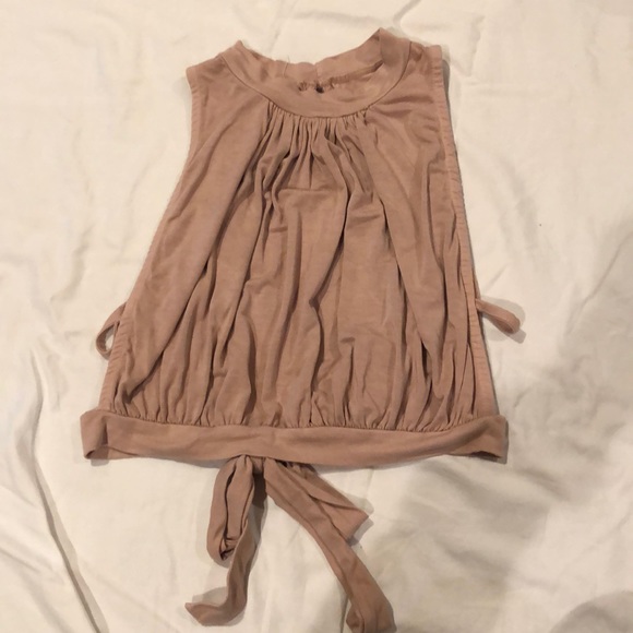 Pink Crop Top, High Neck - Picture 1 of 3